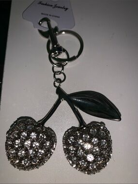 Cherry Crystal bag/purse Charm keychain